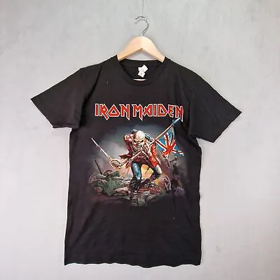 Buy Vintage Iron Maiden 90s The Trooper Shirt Mens Medium Black Tultex Cotton Band • 19.99£