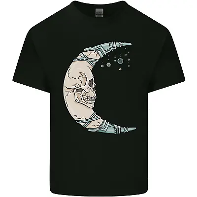 Buy Steampunk Moon Skull Mens Cotton T-Shirt Tee Top • 11.75£