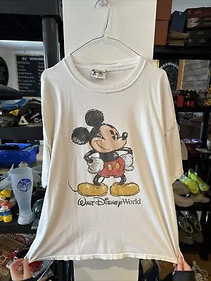 Buy Vintage Walt Disney World Mickey Mouse T Shirt White Mens Xl 90s  • 15.99£