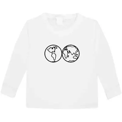 Buy 'World Map' Children's / Kid's Long Sleeve Cotton T-Shirts (KL019266) • 9.99£
