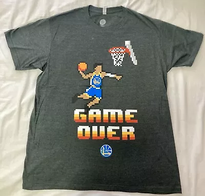 Buy Mens NBA Golden State Warriors T Shirt - Size Large - Charcoal - Game Over - New • 4.99£