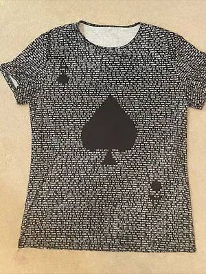 Buy ACE OF SPADES SCREEN PRINTED Polyester T SHIRT/POKER/CARD/DARK/TOP Pre Owned • 9.99£