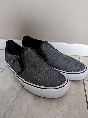 Buy Vans Asher 721356 Gray Casual Shoes Sneakers Slip Ons Mens 10.5 • 18.30£