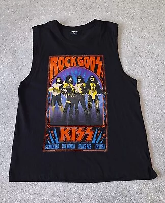 Buy Kiss Rock Gods Tank Singlet Mens Size XL Black Sleeveless Rock Band Shirt  • 12.39£