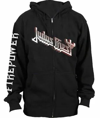 Buy Official Judas Priest Firepower Black Zip Up Hoodie Judas Priest Sweatshirt • 34.95£