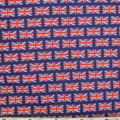 Buy Polycotton Fabric Union Jack Flags British UK • 4.80£