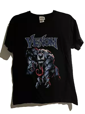 Buy Venom T-Shirt Size Medium 100% Cotton Marvel Black Comic Book Graphic Men's Top • 8.99£