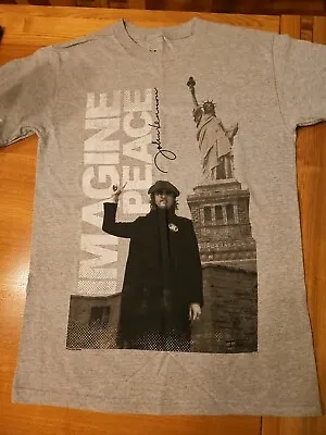 Buy John-Lennon T Shirt Men's (S)  Imagine  Statue Of Liberty Beatles • 12.99£