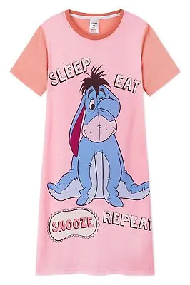 Buy Disney Ladies Nightdresses Tee Shirt Nightie Eeyore • 15.49£