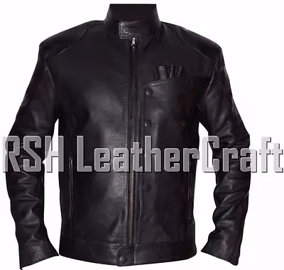 Buy Han Solo Star Wars The Force Awakens Biker Distressed Cowhide Leather Jacket  • 144.53£
