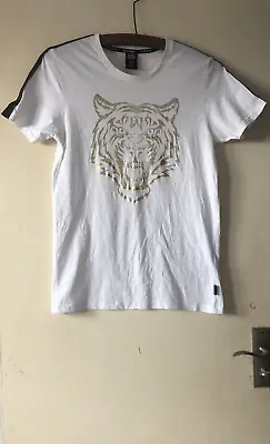 Buy Ladies/Men’s Black Squad White Graphic Tiger Print T-Shirt Size XS • 9.99£