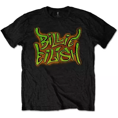 Buy Billie Eilish Grafitti Black Large T-Shirt Official  NEW • 16.99£