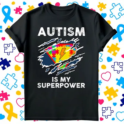 Buy Autism Is My Beast Super Power Awareness Day Love ASD Acceptance T-Shirt Tee #AD • 8.99£