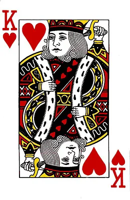 Buy King Of Hearts Playing Card  Iron On T Shirt Transfer • 3.49£