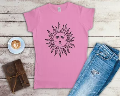 Buy Face In The Sun Celestial Ladies Fitted T Shirt Sizes Small-2XL • 11.24£