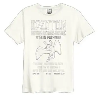 Buy Amplified Led Zeppelin The Song Remains T-Shirt Cotton Vintage White Top • 22.95£