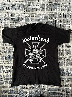 Buy Motörhead Official T-shirt The World Is Yours (worn Once)2014 Size LARGE • 20£
