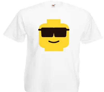 Buy White Kids Men's Lego Face T Shirt Sunglasses Cool Summer Top 1yr-2XL UK FOTL  • 8.99£