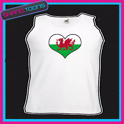 Buy Wales Welsh Flag Love Heart Unisex  Printed  Vest Top • 9.78£