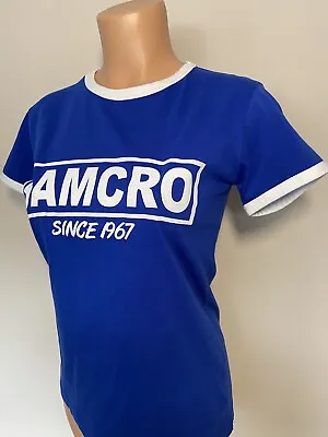 Buy Vintage Tee Shirt SAMCRO SINCE 1967 Bright Blue And White Size M Medium Womens  • 9.99£