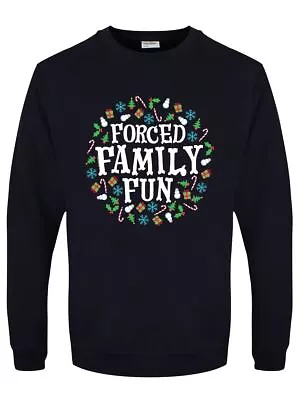 Buy Sweater Forced Family Fun Blue Christmas Jumper Men's Navy • 19.99£