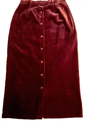 Buy WESTBOUND Women Sz 8 Brown Corduroy 26x35 Long Pencil Skirt 2 Pocket SMALL • 18.94£