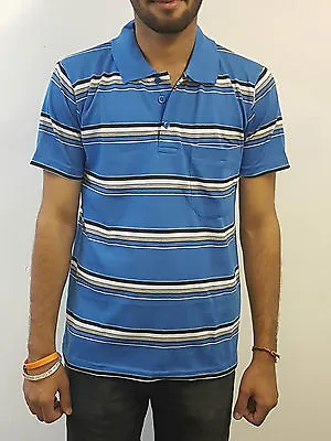 Buy Mens Gillicci Brand Summer Casual Striped Fashion Buttoned Poloshirt Tshirt C102 • 8.99£