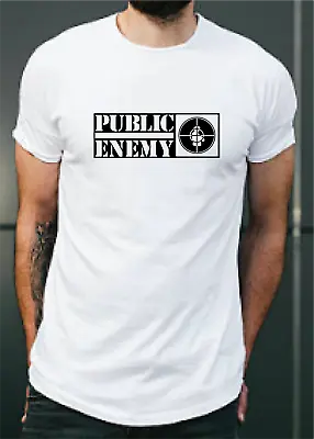 Buy PUBLIC ENEMY LOGO 90's HIP HOP  Chuck D, Flav FIGHT THE POWER Unisex T-shirt • 9.99£