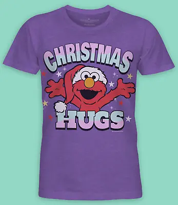 Buy Ladies Sesame Street ELMO Xmas Hugs T-Shirt 10 12 14 16 18 20 UNISEX FIT  Top • 19.99£