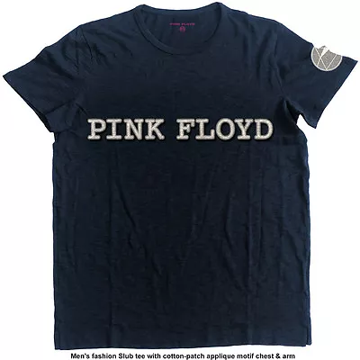 Buy PINK FLOYD- LOGO & PRISM Official T Shirt Blue Mens Licensed Merch Applique New • 15.95£