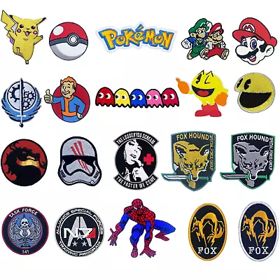 Buy Video Games Icons And Character Badges Iron On Sew On Embroidered Patch • 2.69£
