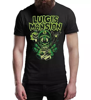 Buy Luigi's Mansion Halloween T-Shirt Adults & Kids Horror Movie & Gaming T-Shirts • 9.95£