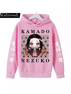 Buy Boys Girls Adults Nezuko Kamado Demon Slayer 3D Printed Hoodie Pullover NEW • 16.99£