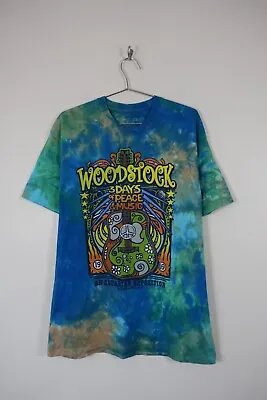 Buy Liquid Blue All Over Print Woodstock Tie Dye T Shirt Large Mens • 25.72£
