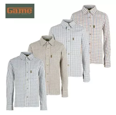 Buy Game Kids Tattersall Shirt Junior Country Check Shirt Hunting Shooting • 12.99£
