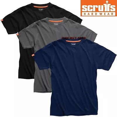 Buy Scruffs Eco Worker T Shirt 100% Cotton Breathable Work Shirt Black Graphite Navy • 12.99£