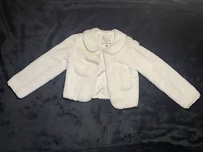 Buy Vintage Sphinx Modell Couture White Faux Fur Short Jacket Size S 8 10 • 25£