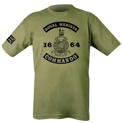 Buy 1664 Royal Marines T-Shirt Mens S-2XL Union Jack Army British Navy Commando • 12.99£