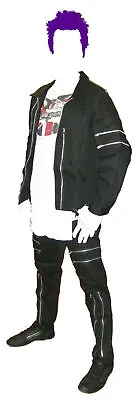 Buy Vintage Black Canvas Jacket W/ Zips. Punk Goth. New XS-2XL Bondage Skin Festival • 31.99£
