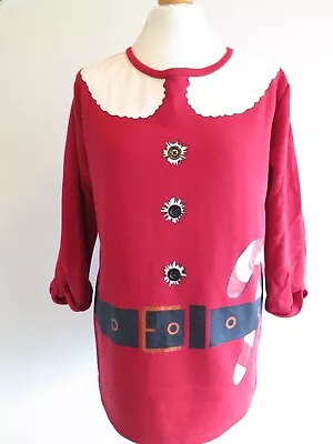 Buy Festive Fun Red & White Santa Father Christmas Jumper Sweatshirt L 14 16 18 • 9.99£