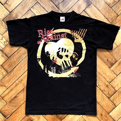 Buy Vintage Rise Against Heart Fist Black T-Shirt Size Small • 30£