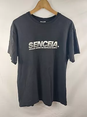 Buy Senceia Mens Print Front & Multi-Colour Back Print Logo T-Shirt Size M (110-23) • 10£
