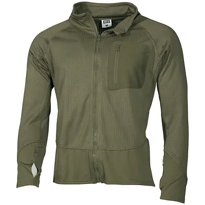 Buy Mfh Us Tactical Soft Shell Fleece Jacket Hiking Base Layer Fast Drying Top Olive • 31.95£
