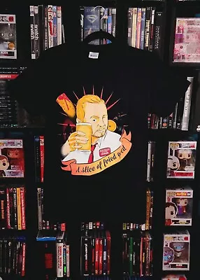 Buy Nwot! Shaun Of The Dead 'slice Of Fried Gold' T-shirt (sm) Simon Pegg Zombie • 42.52£