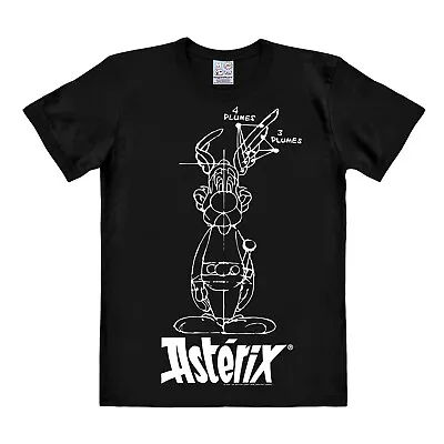 Buy T-shirt 100% Cotton Logoshirt® Asterix Sketch (Black) • 26.40£