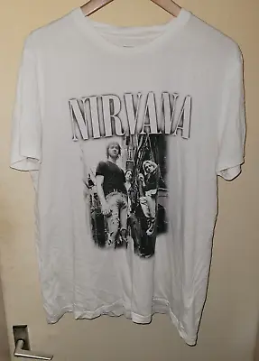 Buy Nirvana T Shirt Size L 2016 Band Kurt Cobain Grunge Rock Metal Dave Grohl • 19.99£