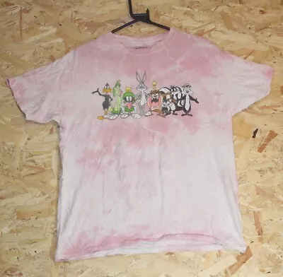 Buy Taz T-Shirt Size M LOONEY TUNES Vintage Tie Dye Cartoon Graphic Bugs Pink • 24.19£