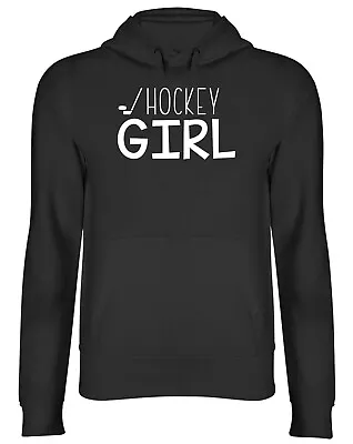 Buy Hockey Girl Mens Womens Hooded Top Hoodie • 17.99£