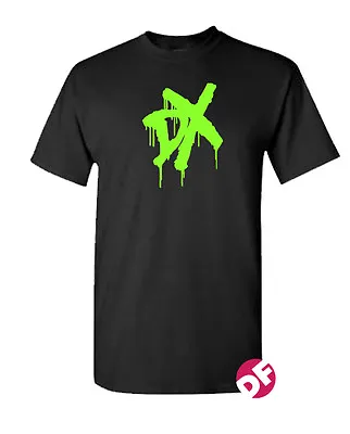 Buy DX T Shirt Wrestling D Generation X Men And Childs Fluorescent Green Graphic • 12.99£