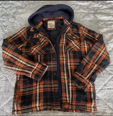 Buy Mens Next Quilted Hooded Tartan Lumberjack Shirt Jacket Shacket Size Medium • 10£